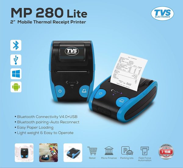 TVS MP 280 LITE Portable Receipt Printer - Image 4